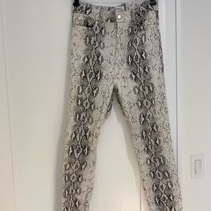 Zara snake print skinny